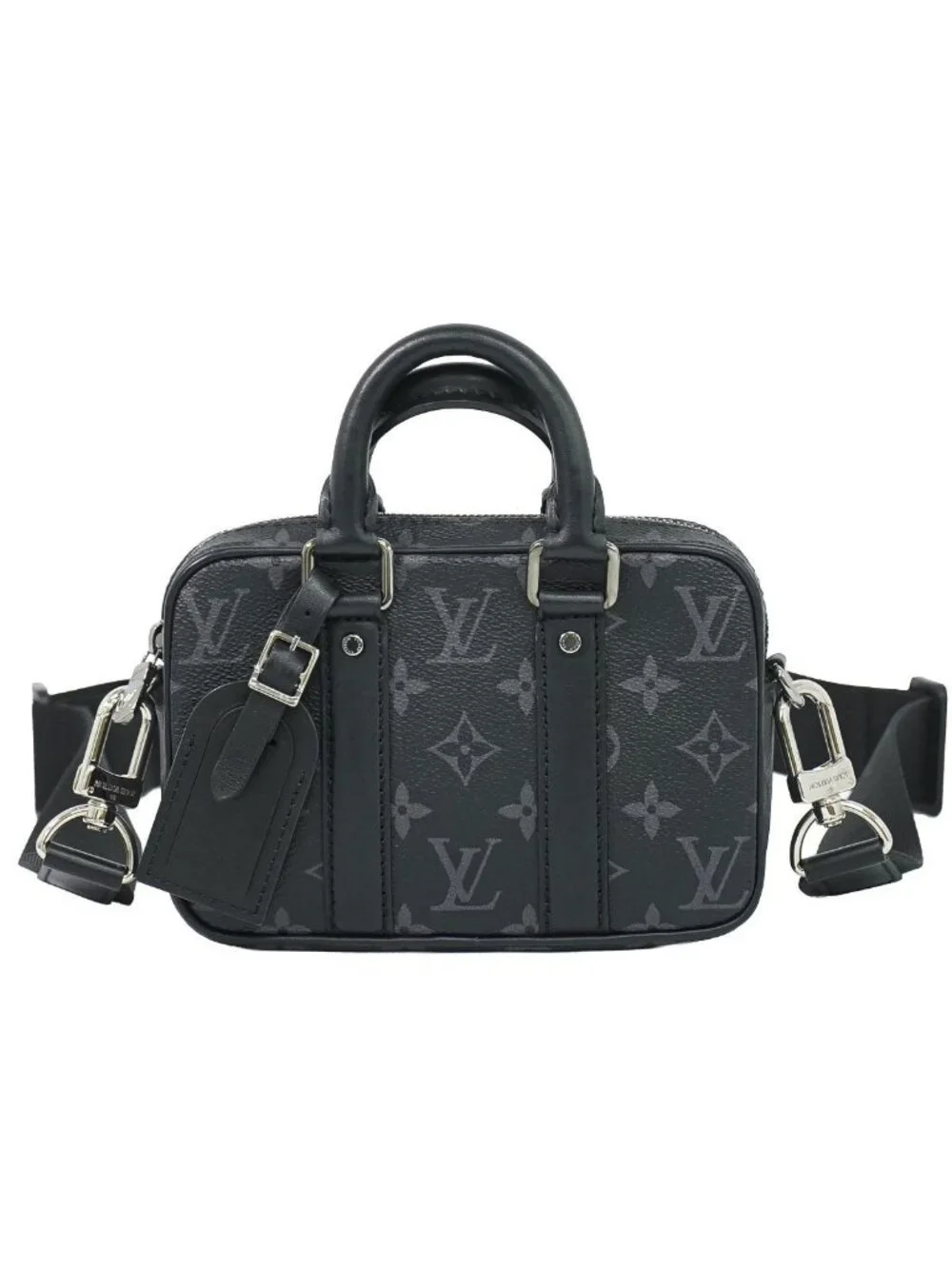 Louis Vuitton LV Nano Porte Documents Voyage Monogram Eclipse 2-Way Shoulder